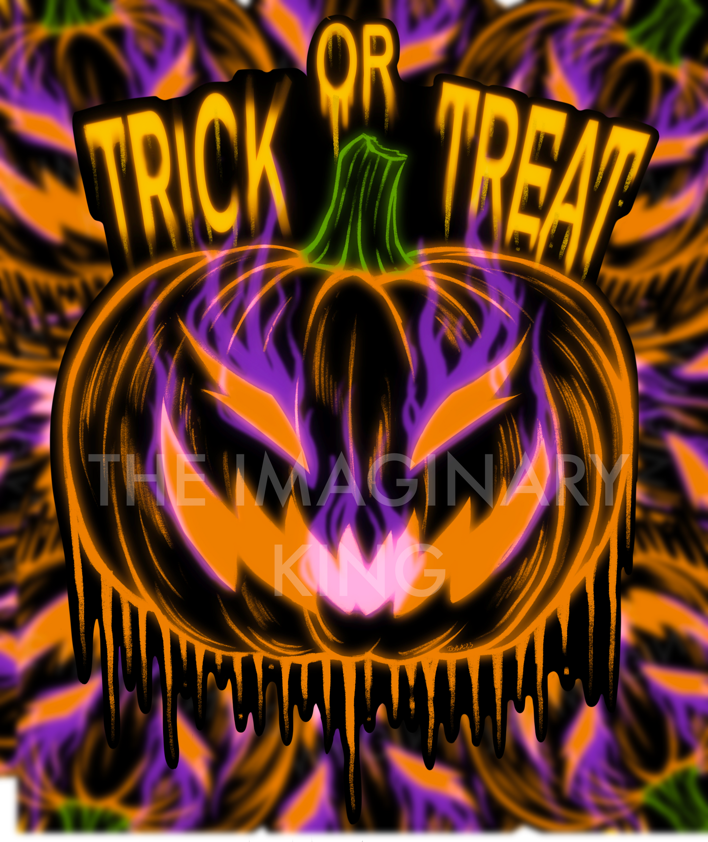 TRICK OR TREAT 4” ORIGINAL PUMPKIN STICKER
