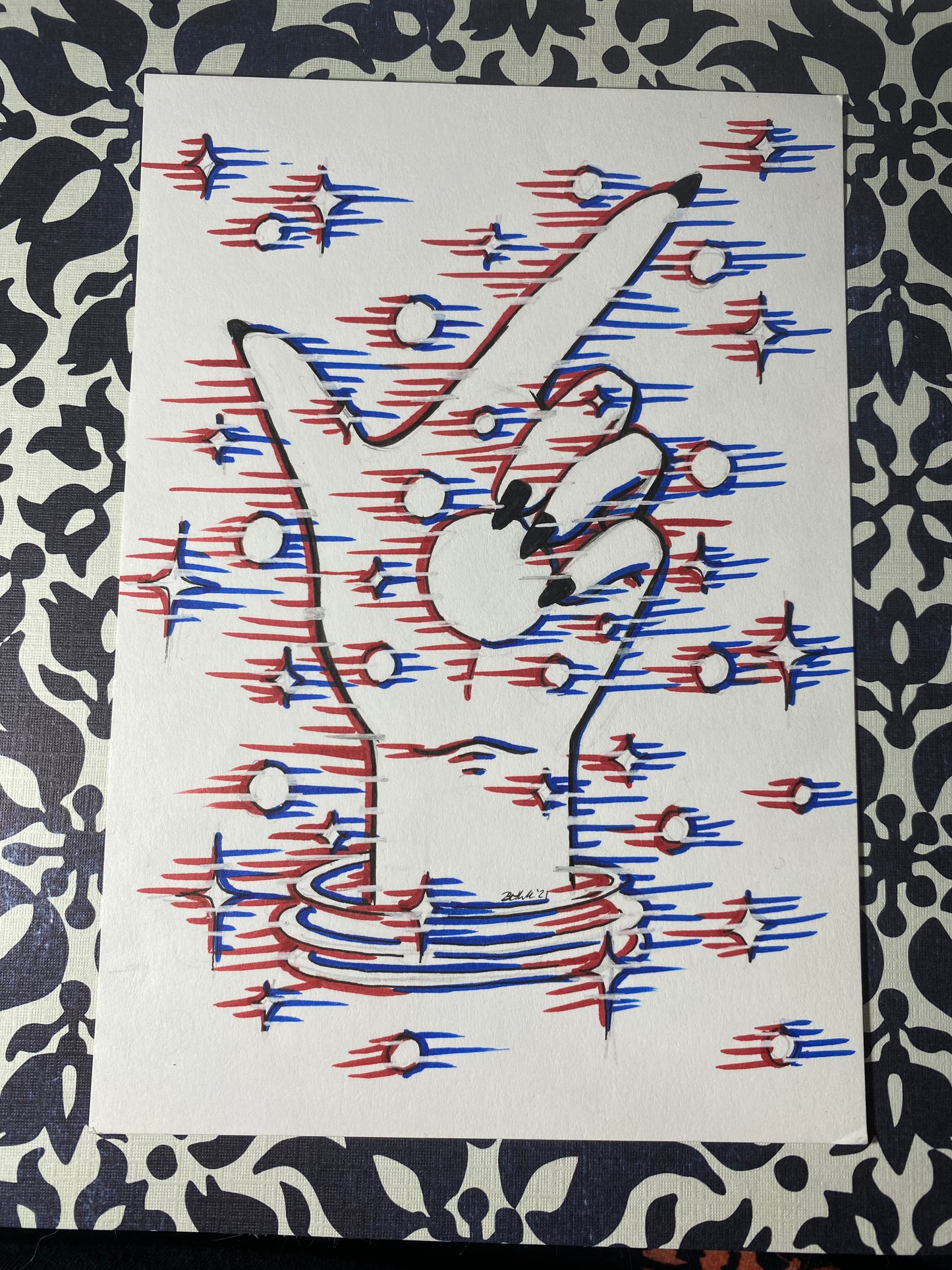 Magical Glitch Original 4”x6” Traditional Artwork