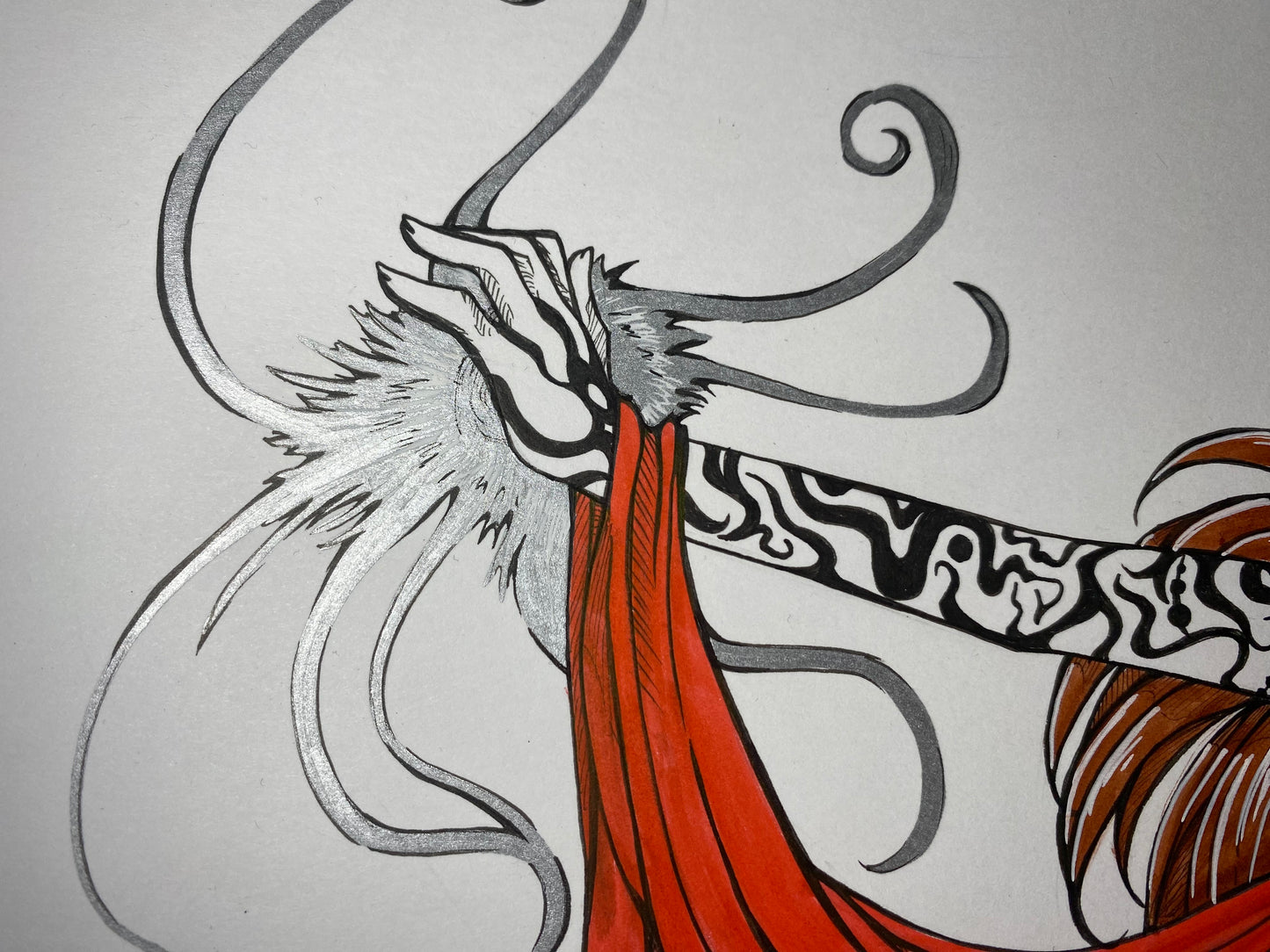 Red Sorceress 12”x9” Original Traditional Artwork
