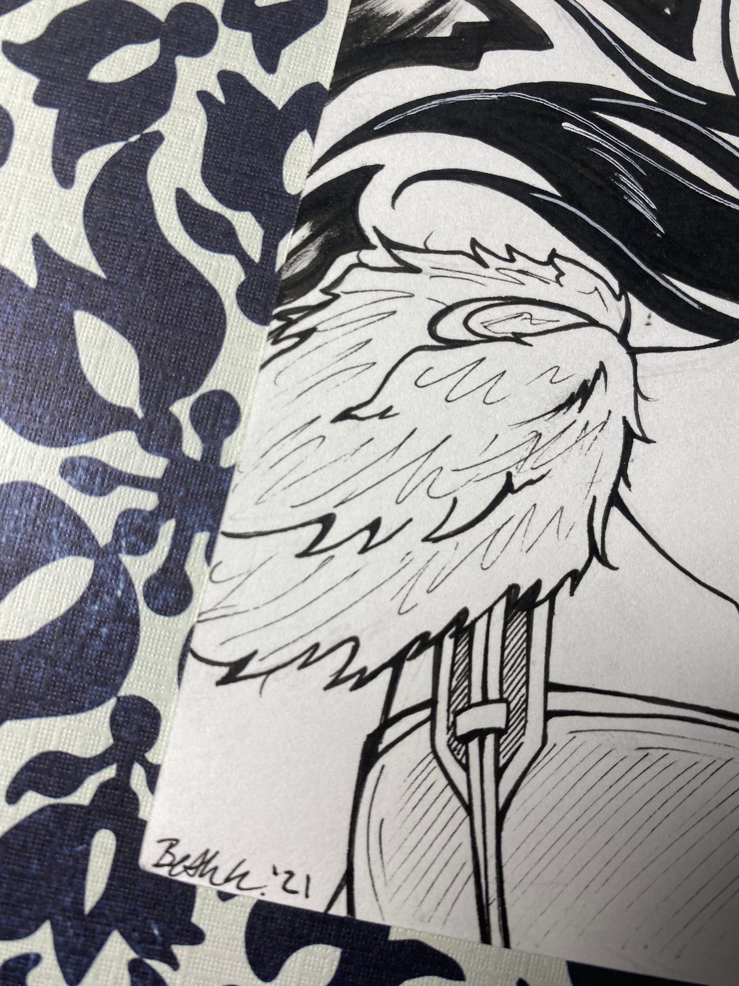 Koga 4”x6” Traditional Anime Fan Art