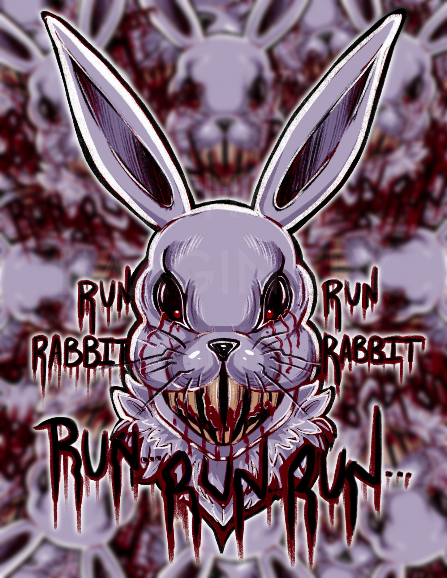 RUN RABBIT RUN 4” ORIGINAL STICKER