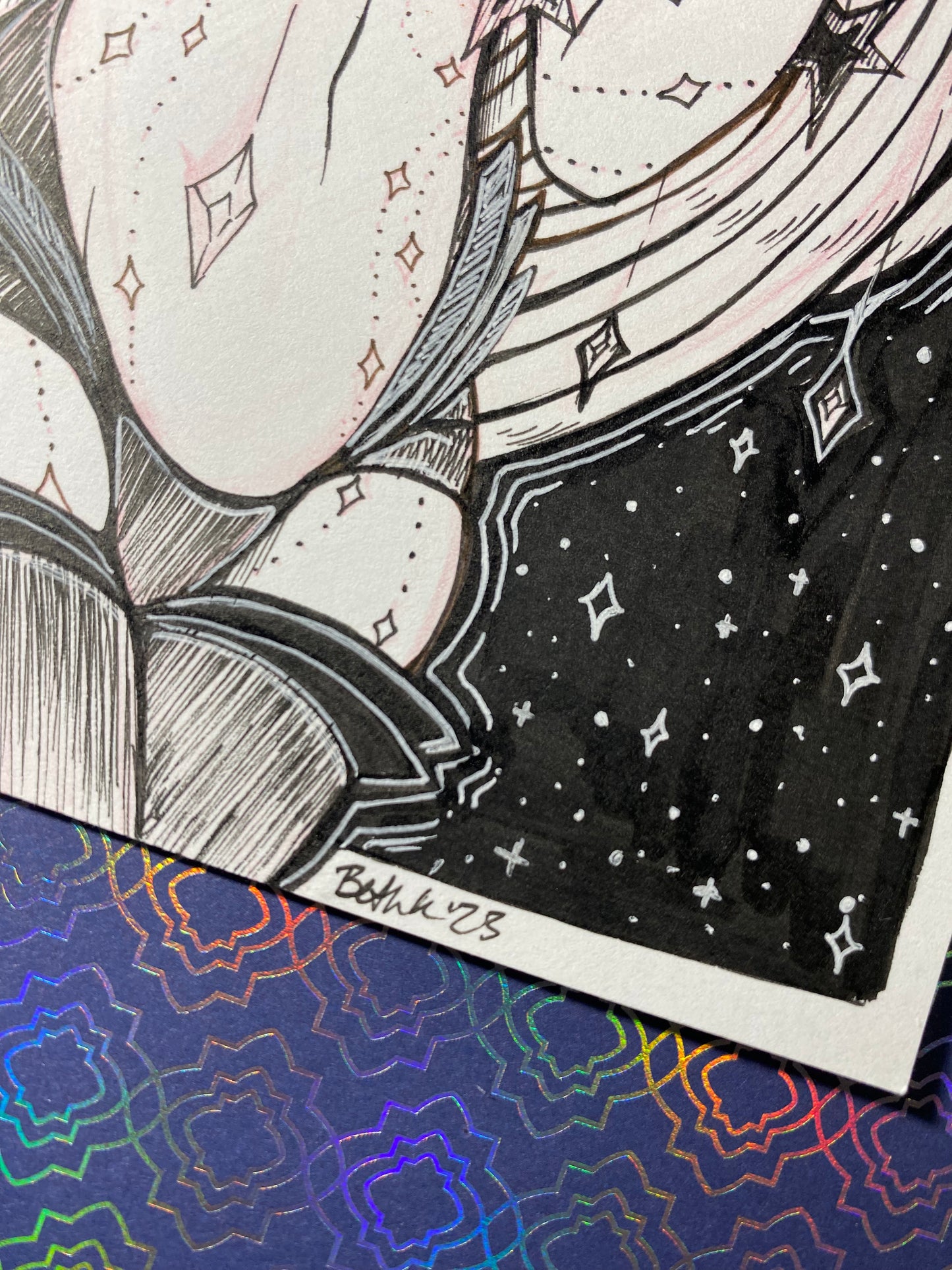 Alien Empress 5.25”x7.25” Traditional Original Artwork