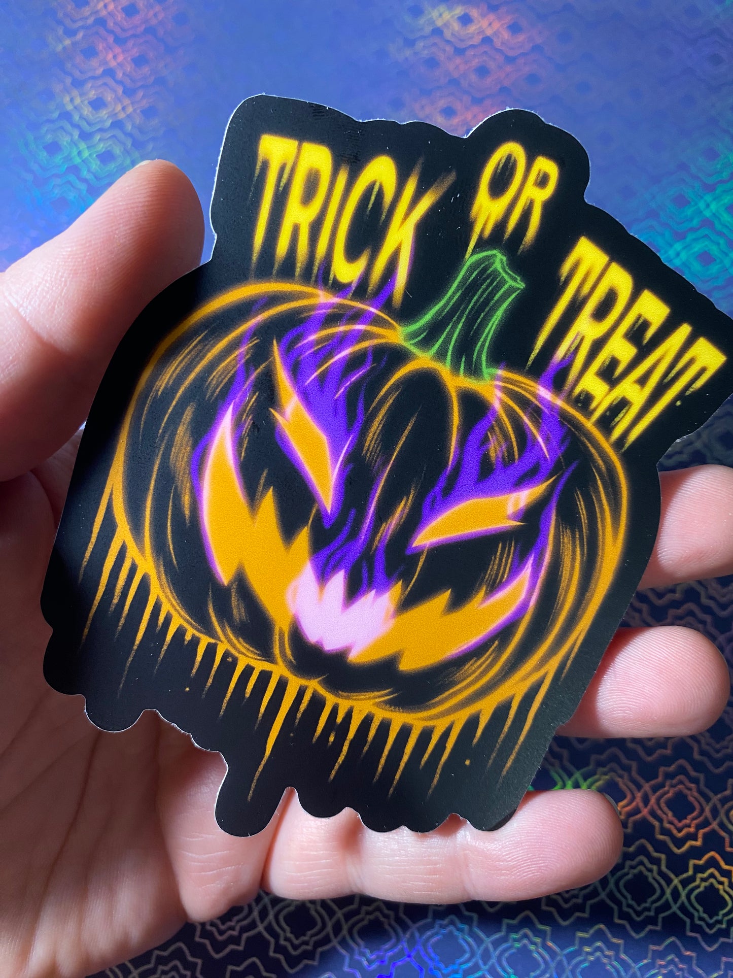 TRICK OR TREAT 4” ORIGINAL PUMPKIN STICKER