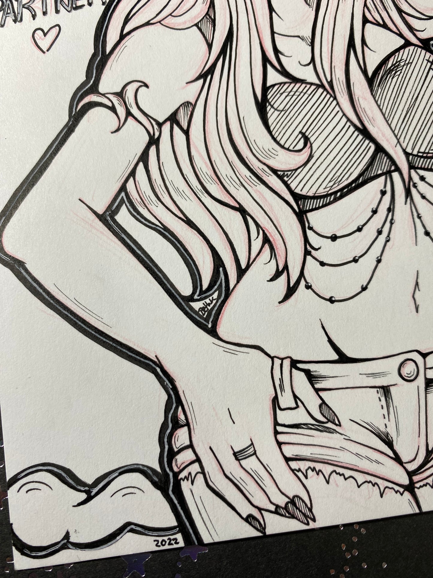 Cowgirl Cutie Traditional Original 5.5”x7.5” Art Piece
