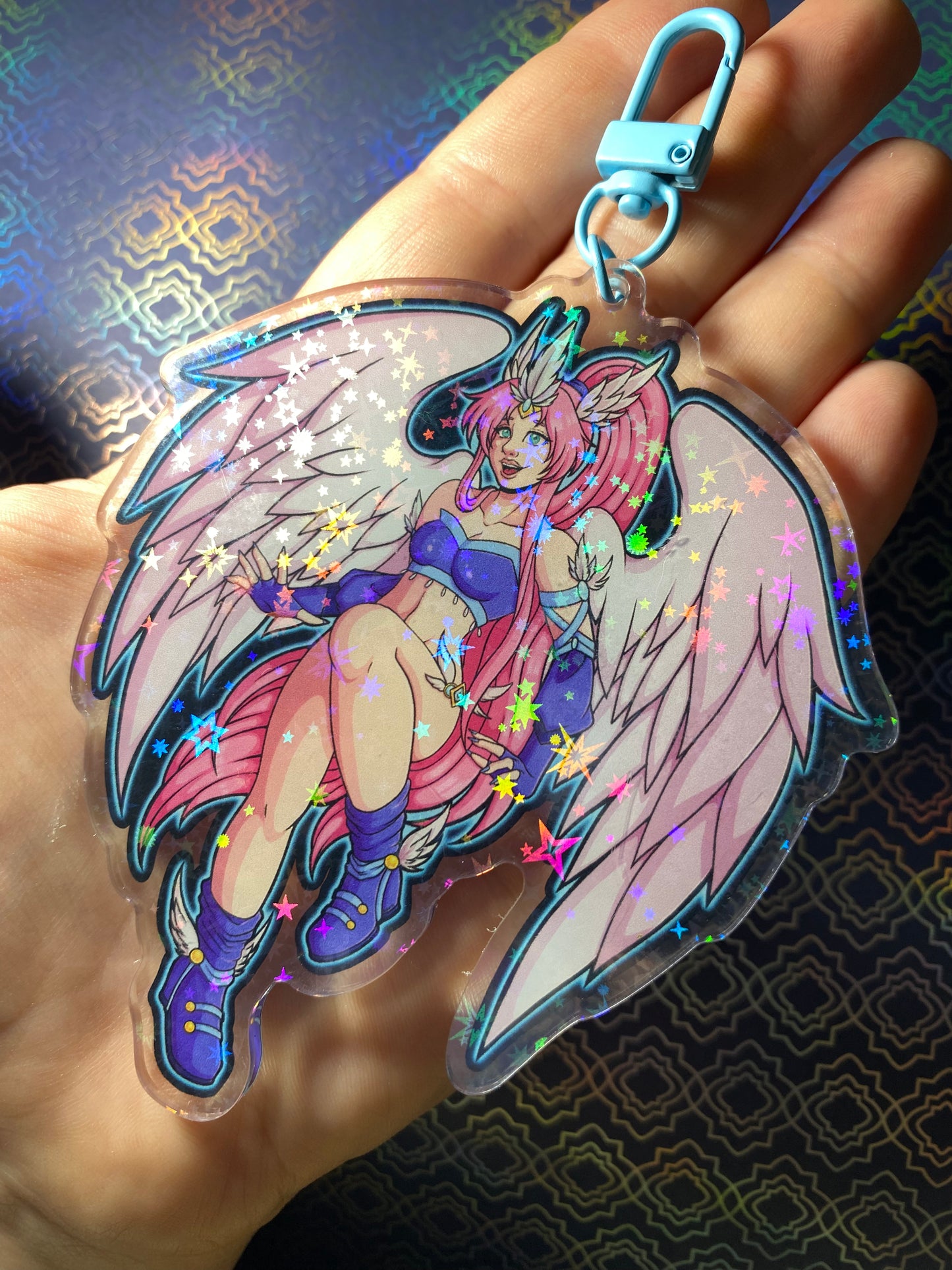 Raine OC Starry Holographic 4” Keychain