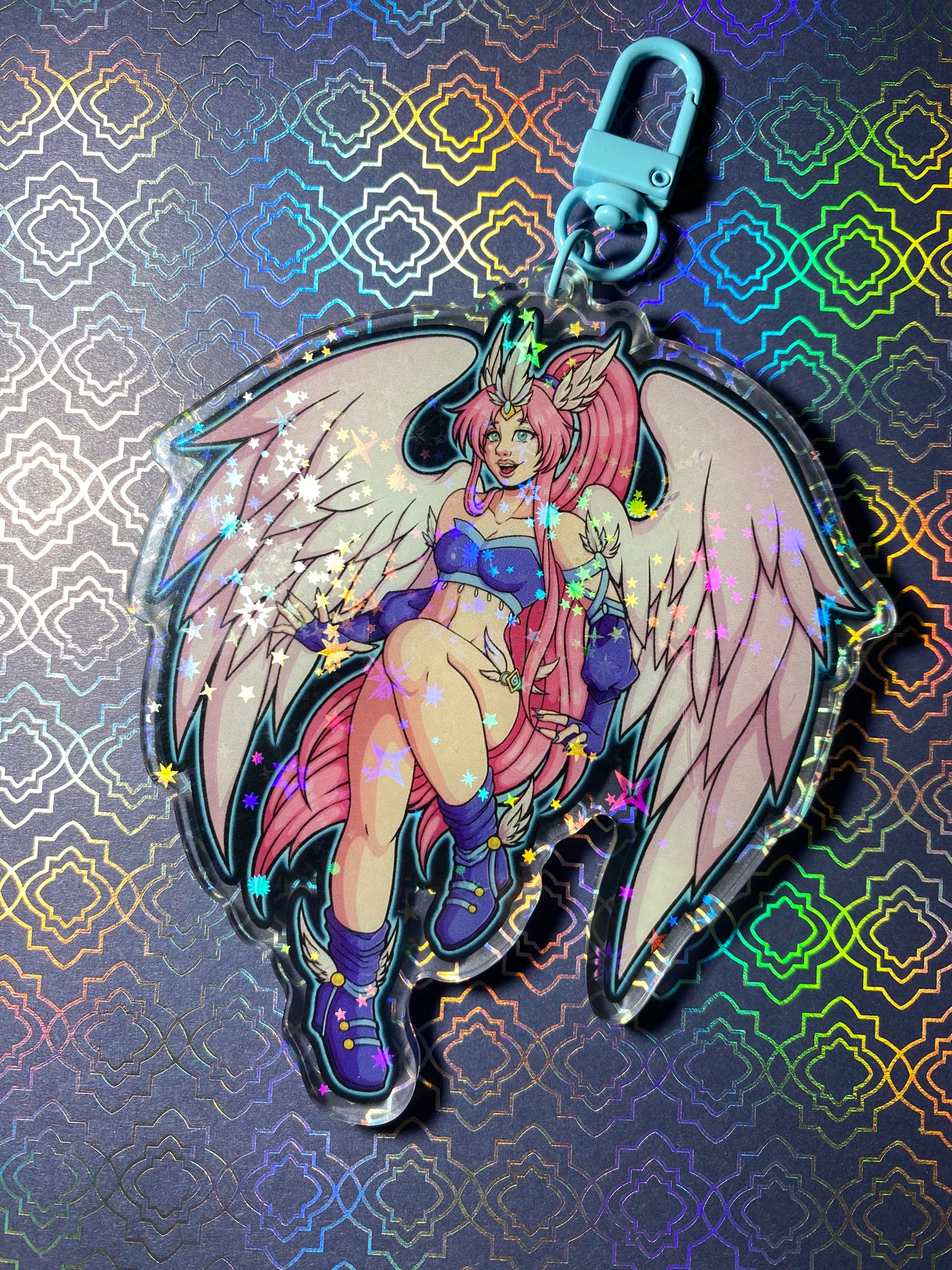 Raine OC Starry Holographic 4” Keychain