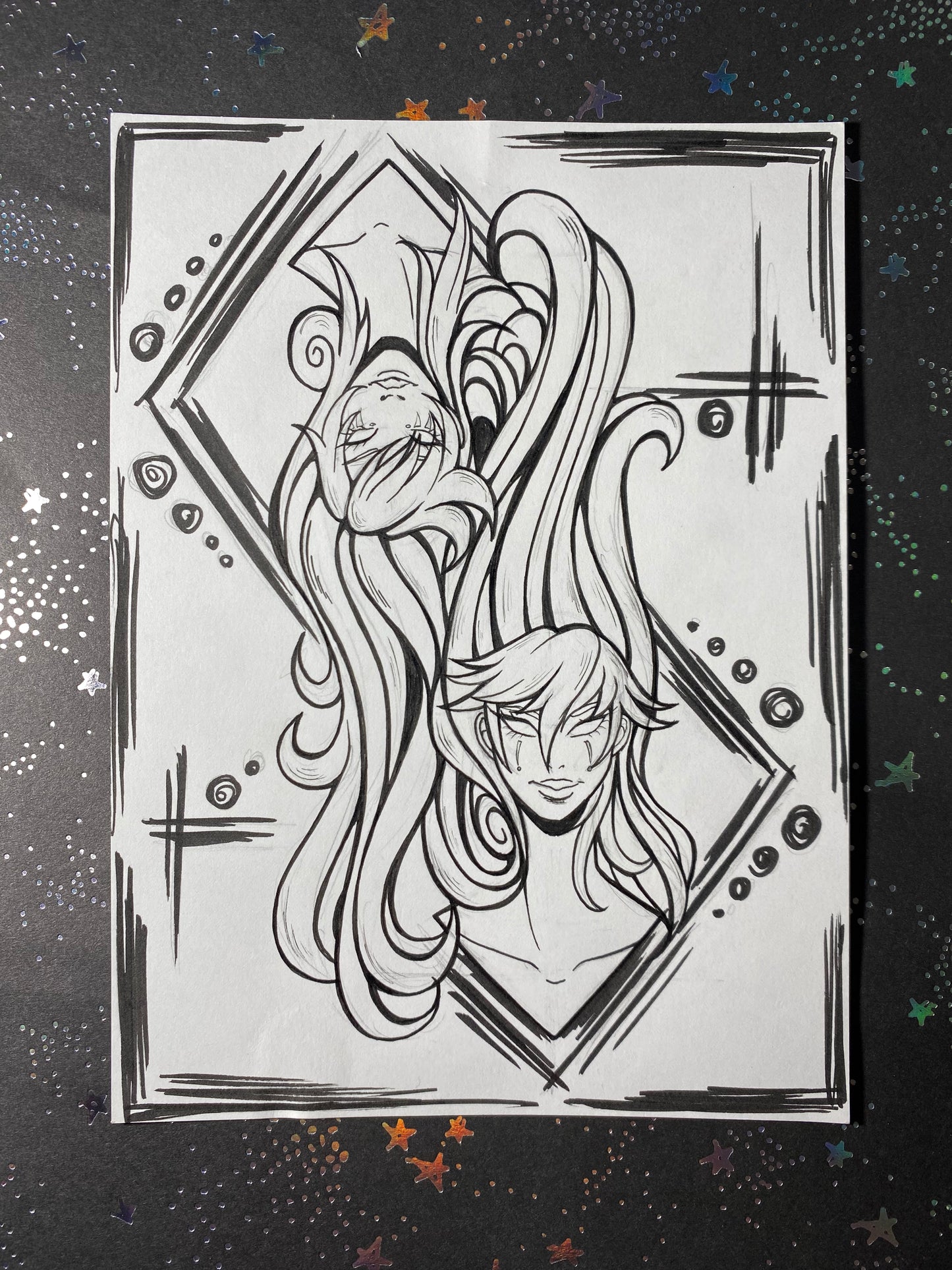 Twins Traditional Original 5.5”x7.5” Art Piece