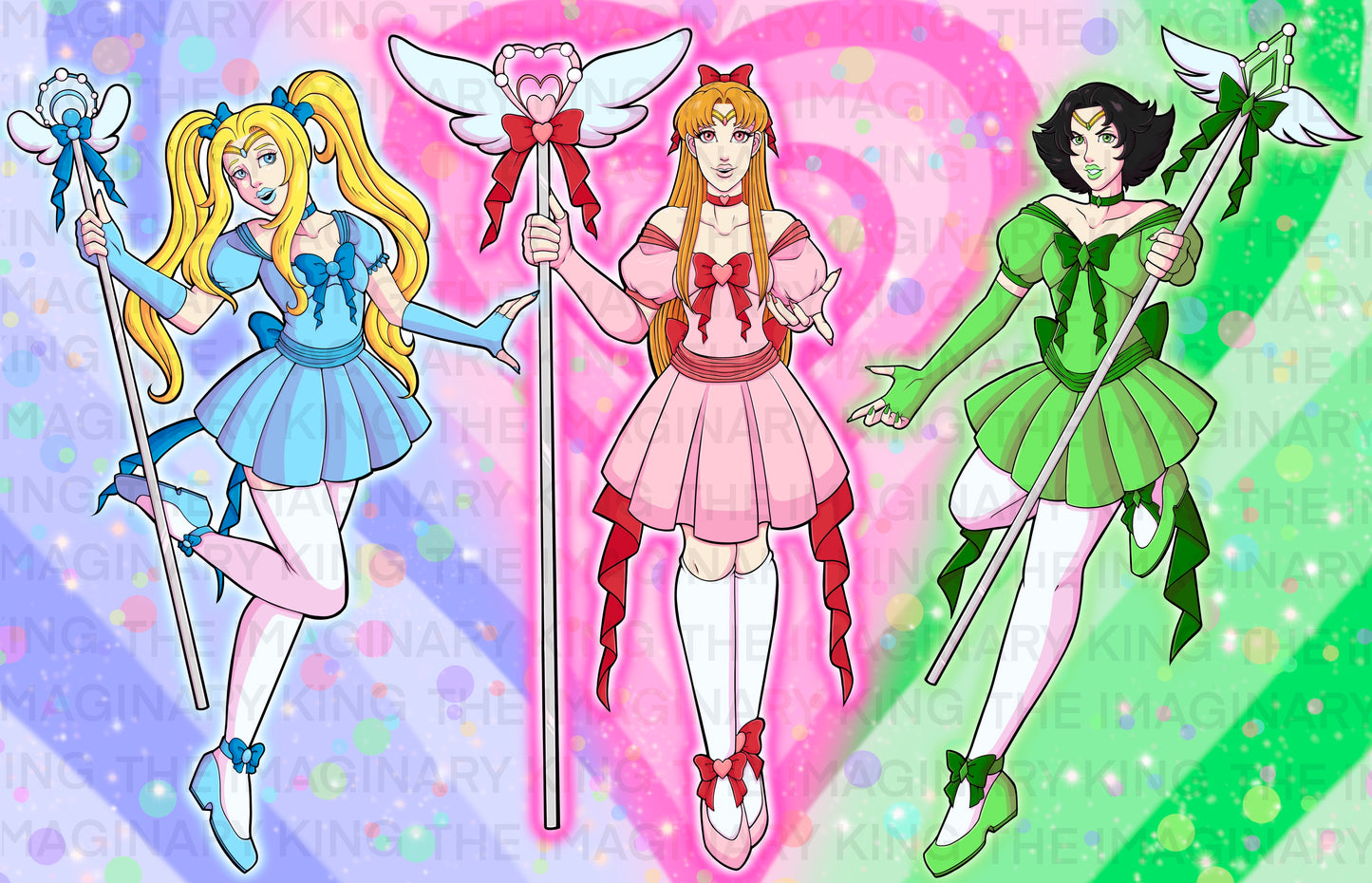 PPG Magical Girls Mash Up 17”x11” Fan Art Print
