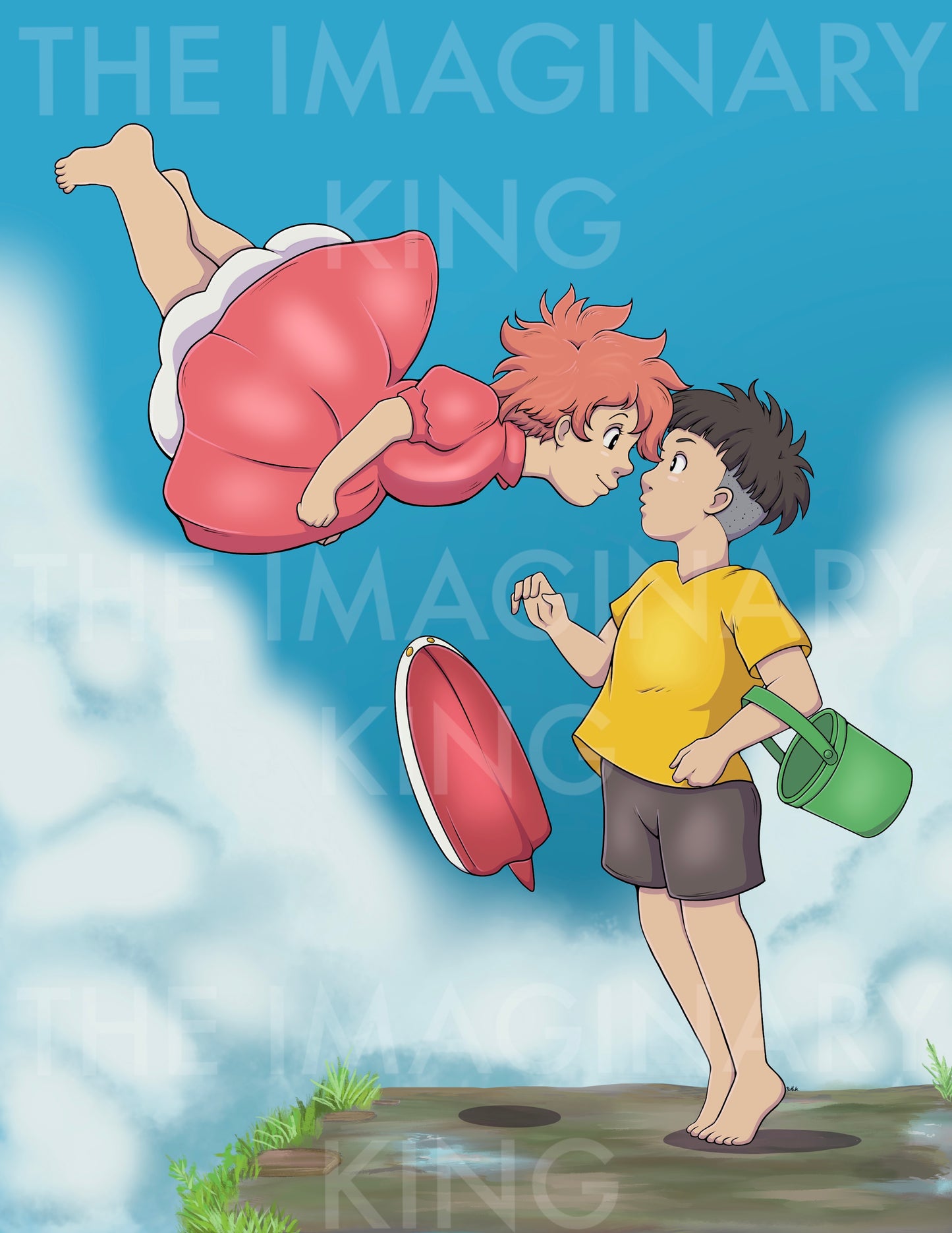 Cute Fish Anime Movie Fan Art 8.5x11” Print
