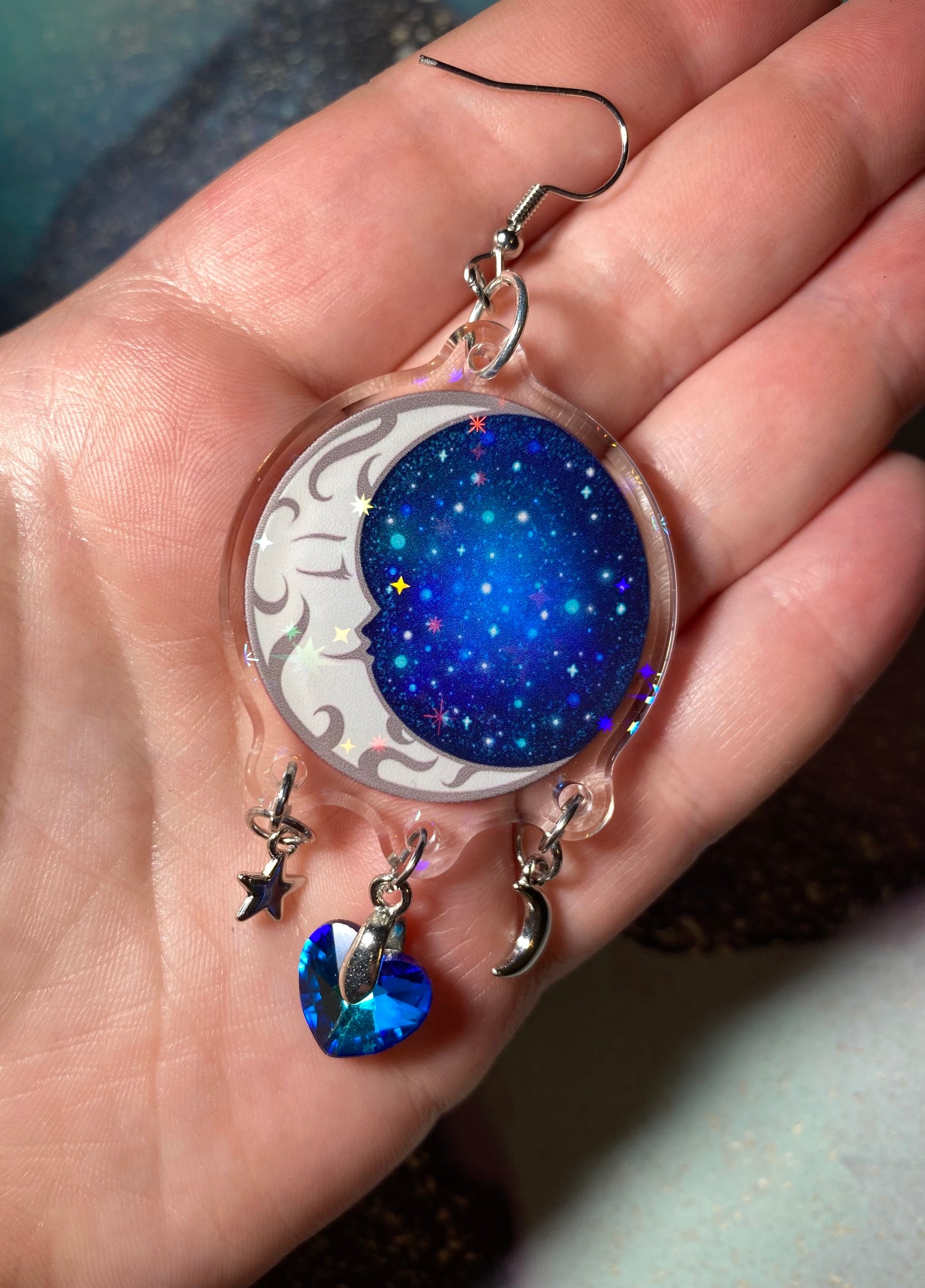 Fantasy Moon Original Earrings - 2”+