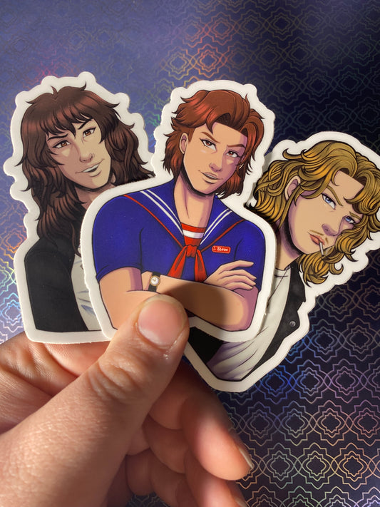 ST Fellas: Steve, Eddie, Billy - REVAMPED! 3” Fan Art Stickers