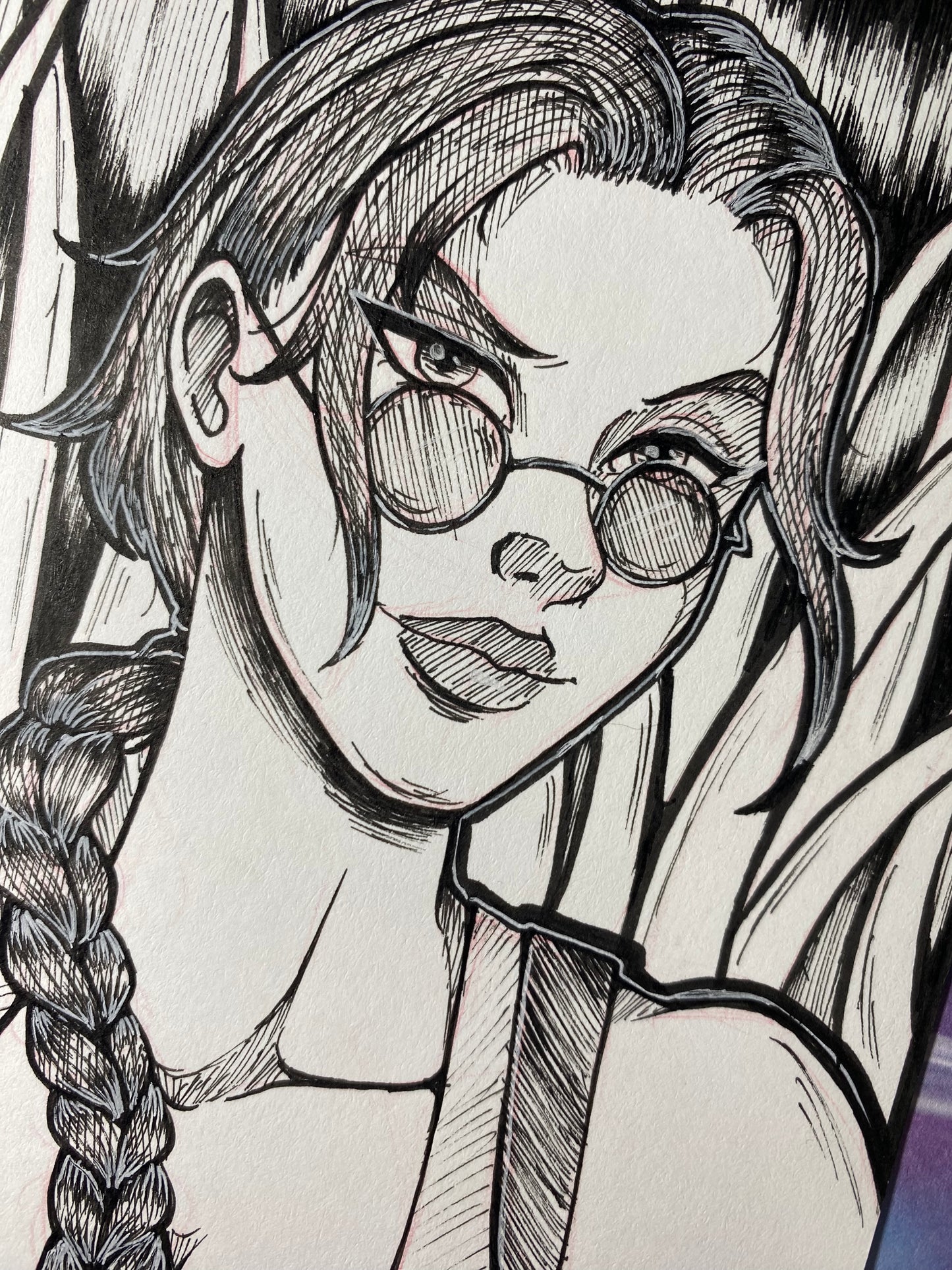 Lara Croft, Tomb Raider - 4.25”x6.25” Original Traditional Fan Art