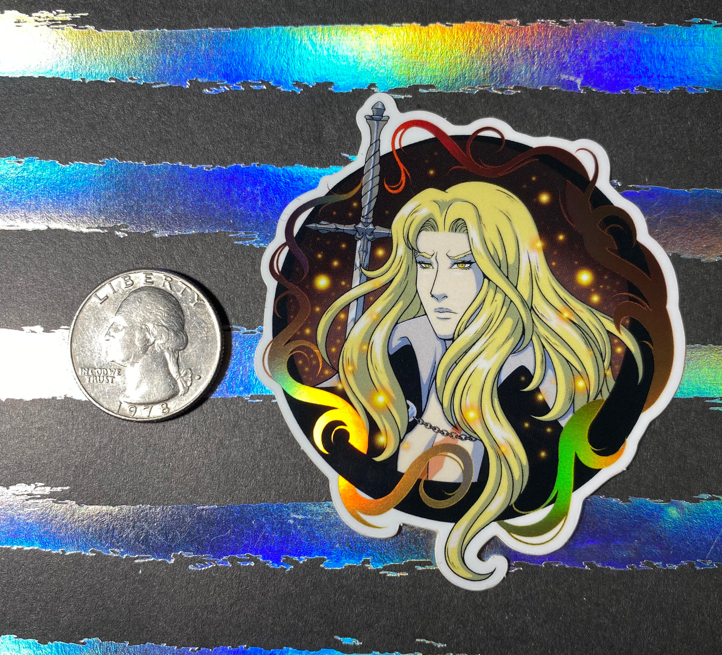 Alucard Castlevania Fan Art Vinyl Sticker