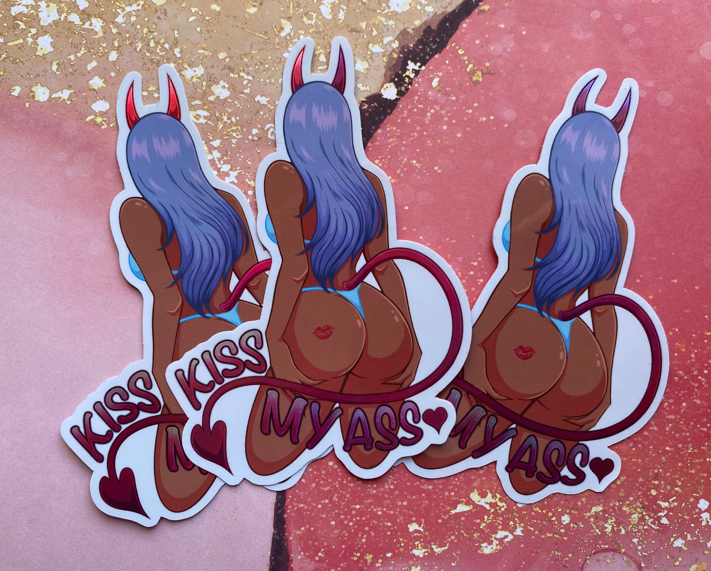 Kiss My Ass Revamp - Holographic 4” Sticker