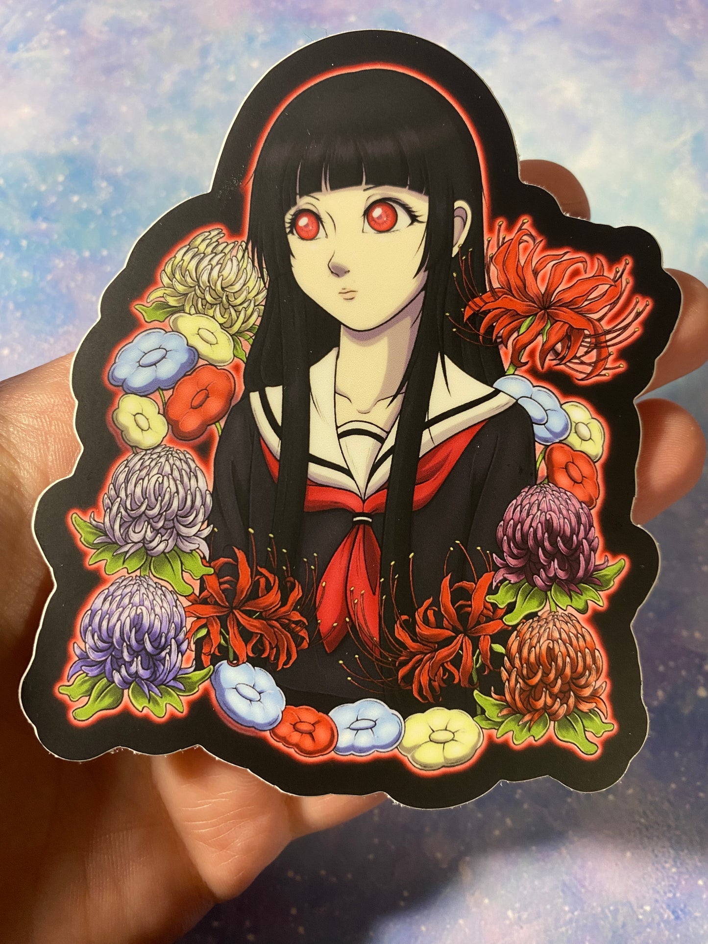 Hell Girl - Ai Enma 4” Fan Art Waterproof Vinyl Sticker