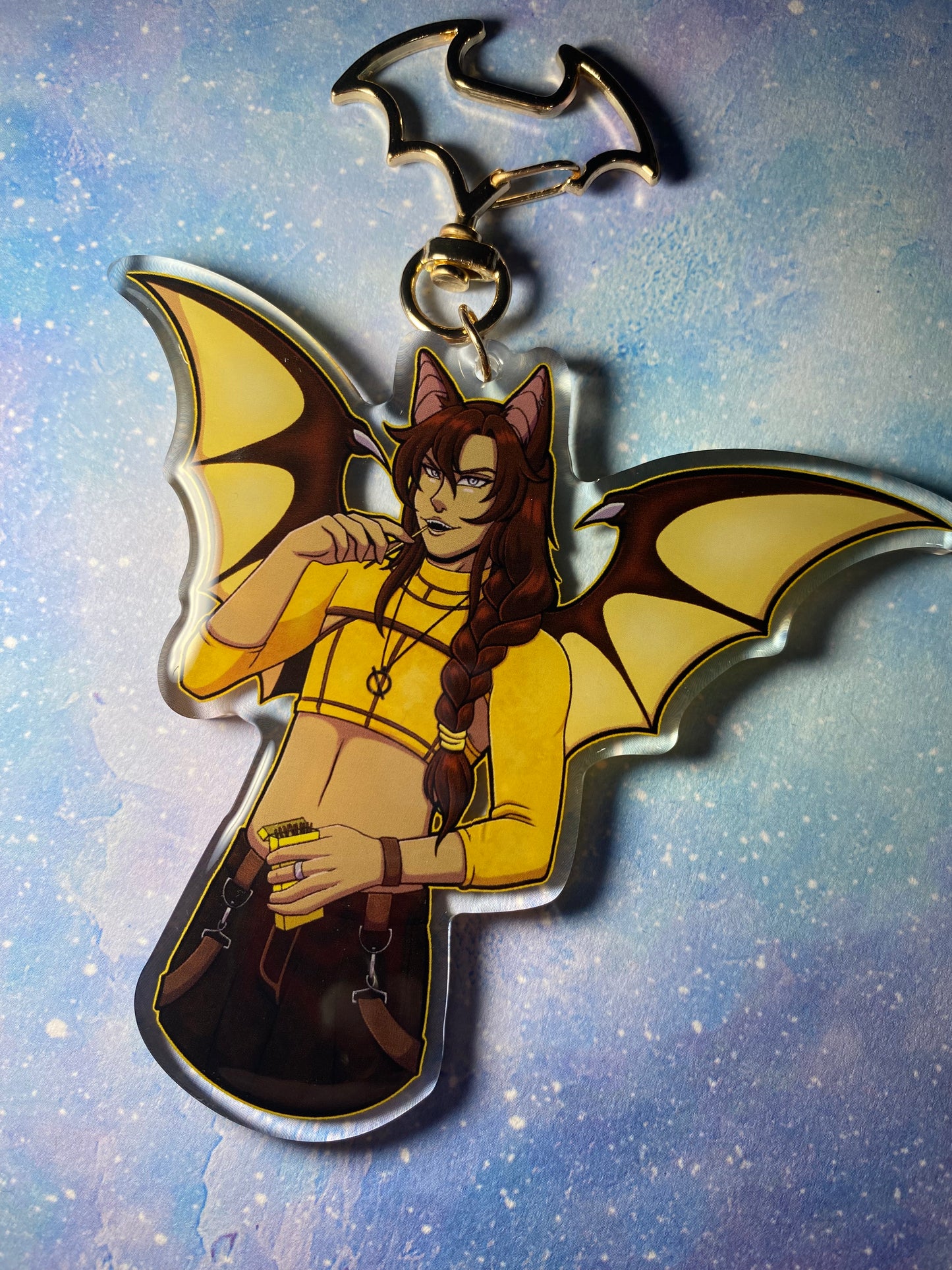 Banana Pocky Bat - Original Art 4” Keychain