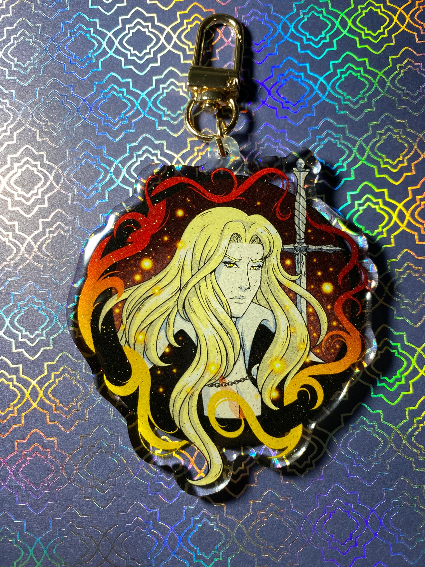 Alucard Castlevania 3” Glitter Keychain