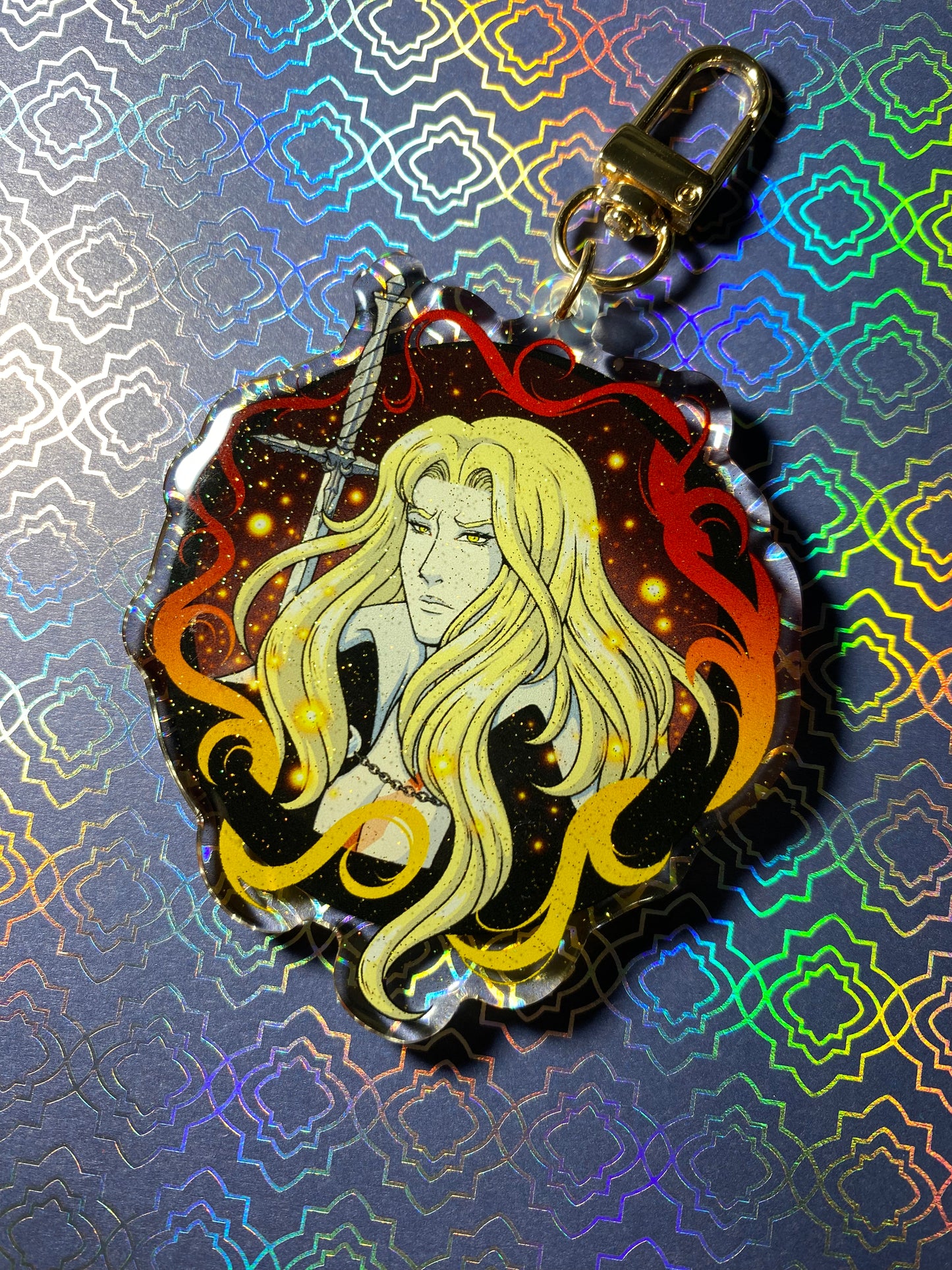 Alucard Castlevania 3” Glitter Keychain