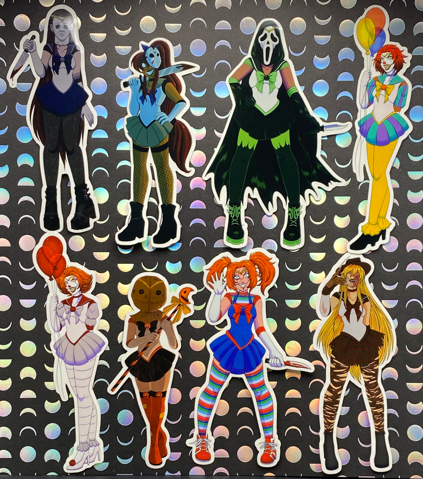 Spooky Scouts - Sailor Moon Horror Mash Up Vinyl 5” Stickers