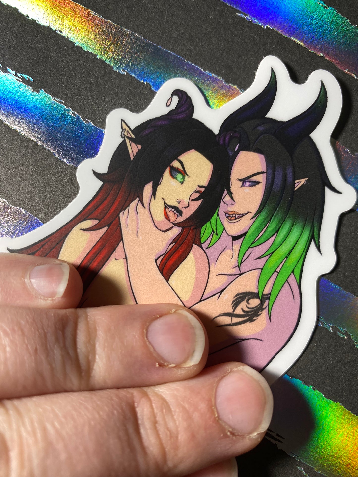 Alaric and Lucillia OC Spicy 4” Sticker