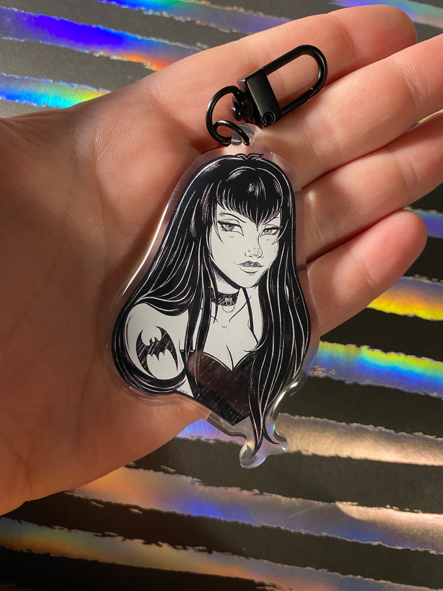 OPHELIA "GOTH LADY" 3" KEYCHAIN